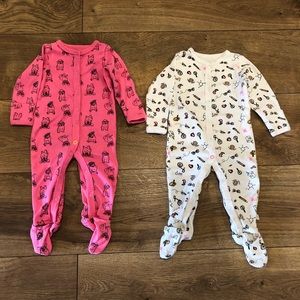Rosie Pope School & Pup Footed Snap PJs - 6-9m